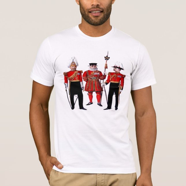Camiseta Yeoman da torre de guarda do t-shirt de Londres (Frente)