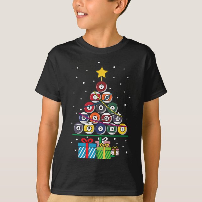 Camiseta Yeoys Sports And Activity Gifs Billiard Ll Xmas T (Frente)