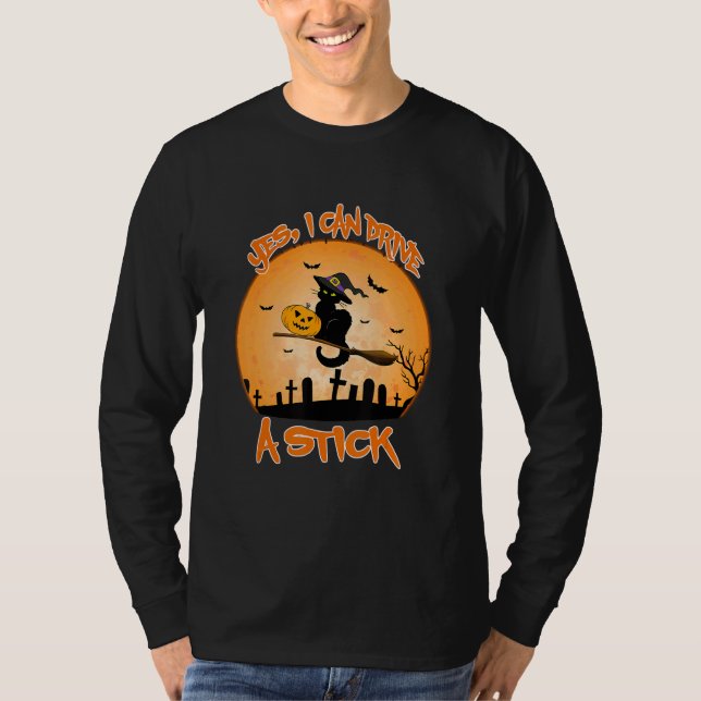 Camiseta Yes Actually I Can Drive A Stick Halloween 2022 7 (Frente)