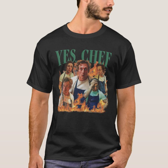 Camiseta Yes Chef Jeremy Allen Whitehe Bearv Show boy famil (Frente)