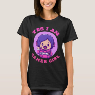 Camiseta Yes I Am Gamer Girl Cute Gift