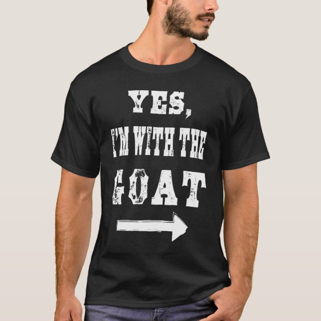 Camiseta Yes I am with the goat  Halloween costume (Frente)