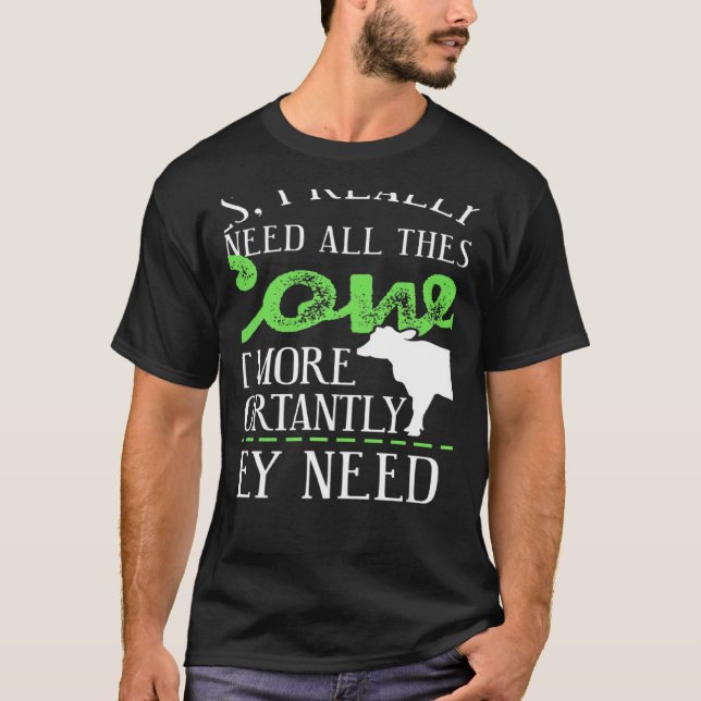 Camiseta Yes I Really Do Need All These Cows Present (Frente)