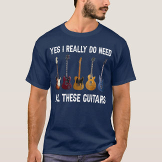 Camiseta Yes I Really Do Need Allhese Guitars friends retro