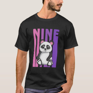 Camiseta Yes I'M 9 Panda Themed 9Th Py