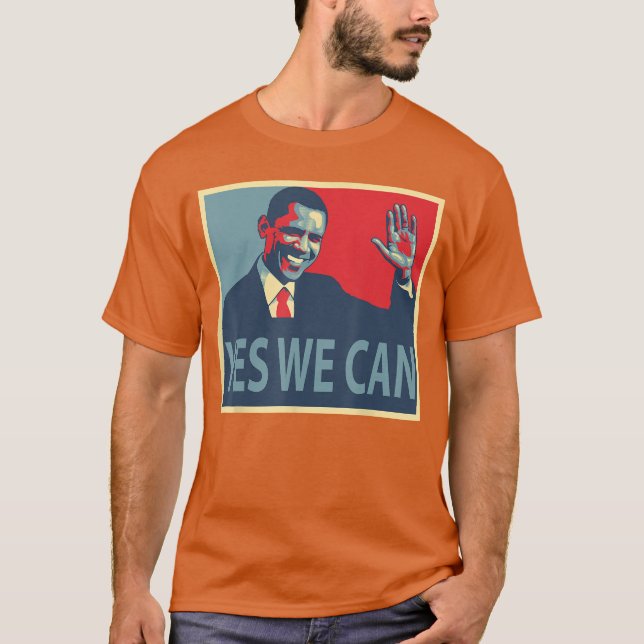Camiseta Yes We Can Barack Obama President (Frente)