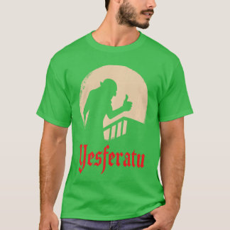 Camiseta Yesferatu Filme de Terror de Vampiro Engraçado Par