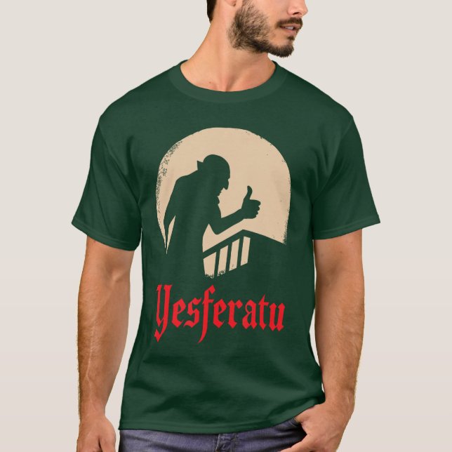 Camiseta Yesferatu Funny Vampire Horror Movie Parody boy (Frente)