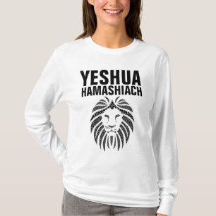 Camiseta YESHUA HAMASHIACH, Jesus, as t-shirts do leão