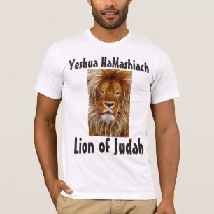 Camiseta Yeshua HaMashiach, LÍON DAS t-shirts JUDAH
