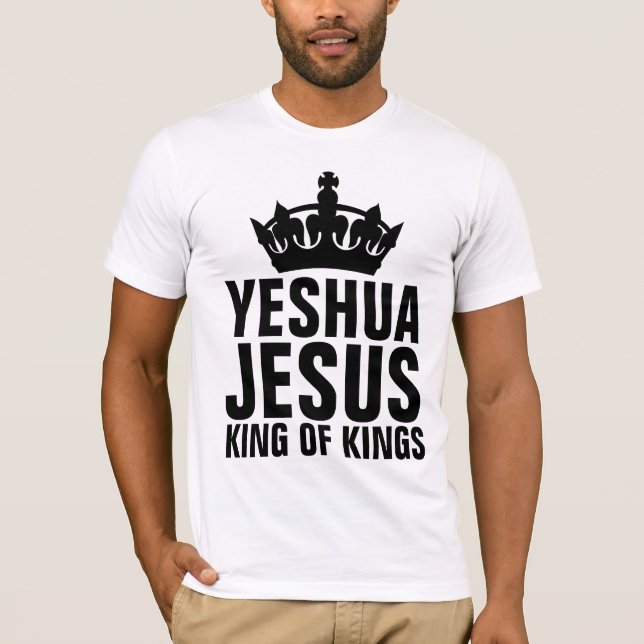 Camiseta YESHUA JESUS KING OF KINGS, T-Shirts cristãs (Frente)