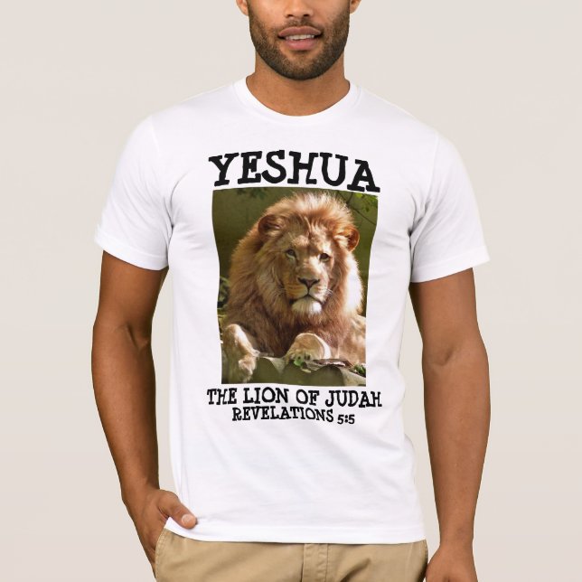 Camiseta YESHUA JESUS LION DA JUDAH T-shirts (Frente)