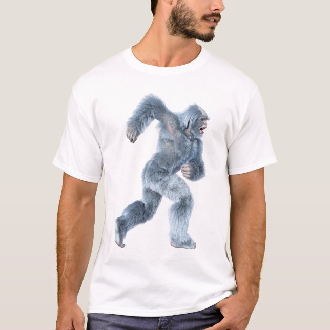 Camiseta Yeti de fantasia correndo (Frente)