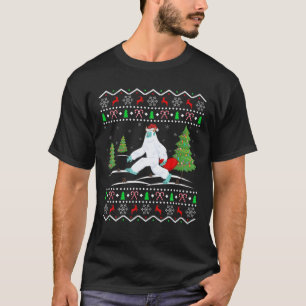 Camiseta Yeti Lover Ugly Xmas Tree Lights Papais noeis Yeti