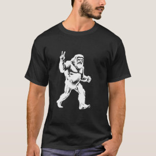 Camiseta Yeti Pacífico Fazendo Um Sinal De Paz Humor
