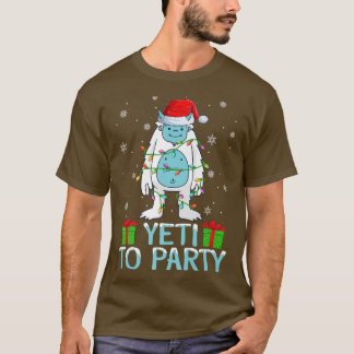 Camiseta Yeti Para A Festa Xmas Papais noeis Yeti No Natal