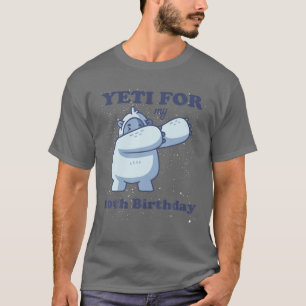 Camiseta Yeti Para O Meu 10º Aniversário Engraçado Dabbin