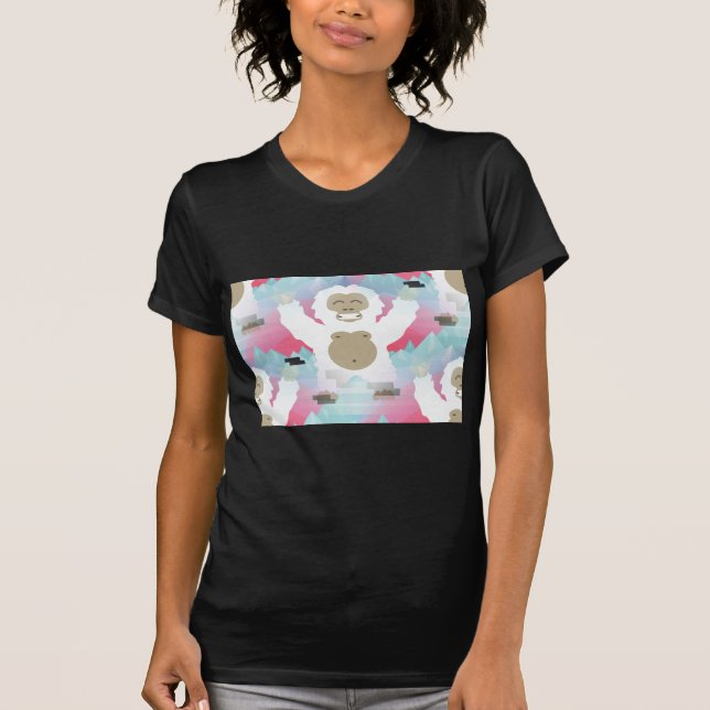 Camiseta yeti rosa (Frente)