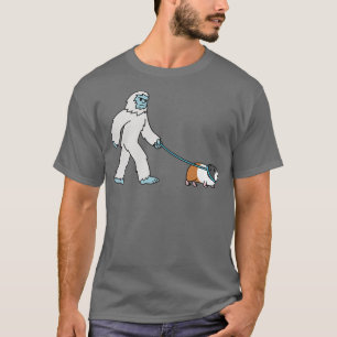 Camiseta Yeti Walking Guiné Pig Cryptozoology Pet
