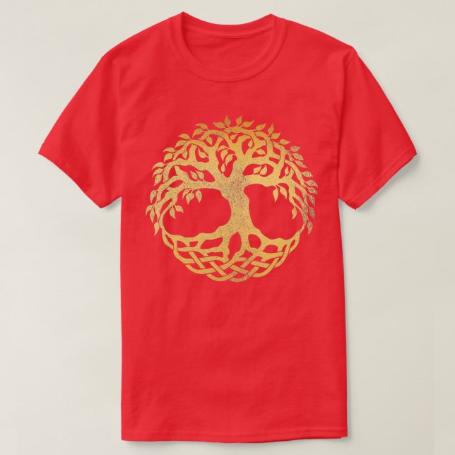 Camiseta Yggdrasil, a Árvore Nordeste Viking Rune (Frente do Design)