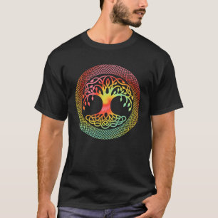 Camiseta Yggdrasil - Árvore Celta da Vida Tintos Tintos de