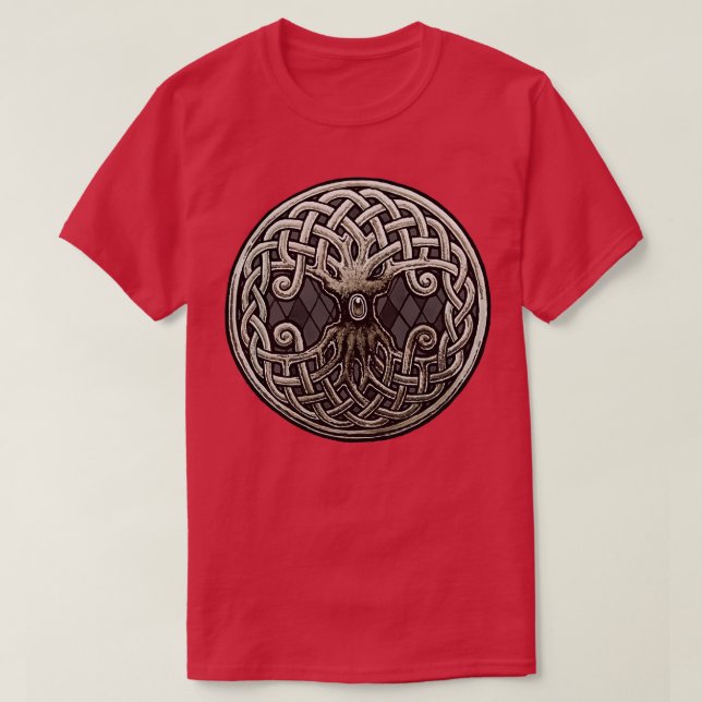 Camiseta Yggdrasil Celtic Viking World Tree of Life (Frente do Design)