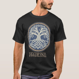Camiseta Yggdrasil Nordic Viking Pagan Tree Of Life Norse M