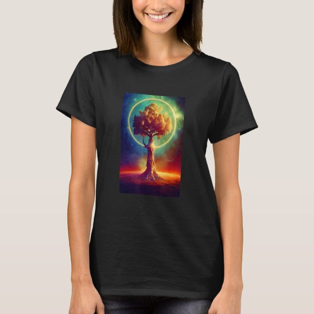 Camiseta Yggdrasil World Tree of Life Viking Celtric Unique (Frente)