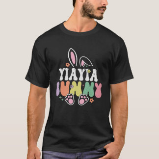 Camiseta Yiayia Bunny Women Easter Day Rabbit Grandma Famil