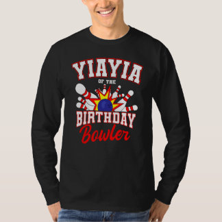 Camiseta Yiayia Do Birthday Bowler Bday Boliche Partido C