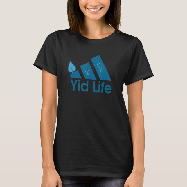 Camiseta Yid Life Jewart Pride Hebraico Campo de verão Yidd (Frente)