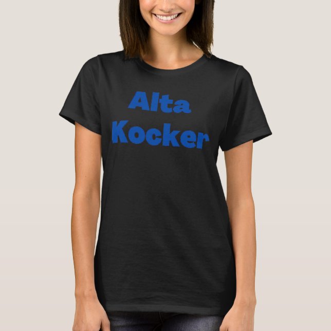Camiseta Yiddish Alta Kocker uma velha judia (Frente)