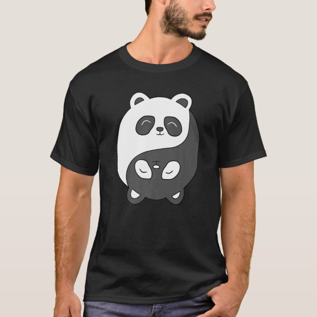 Camiseta Yin and Yang Bear Predator Koala Meditation Acro H (Frente)