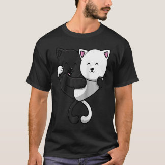 Camiseta Yin e yang cats chinesas Raglan Baseball