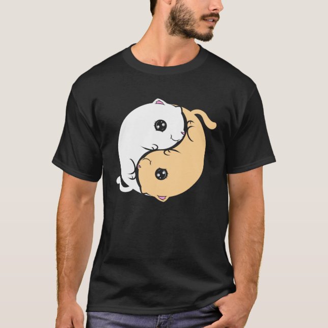 Camiseta Yin E Yang Cats Na Quinta-Feira (Frente)