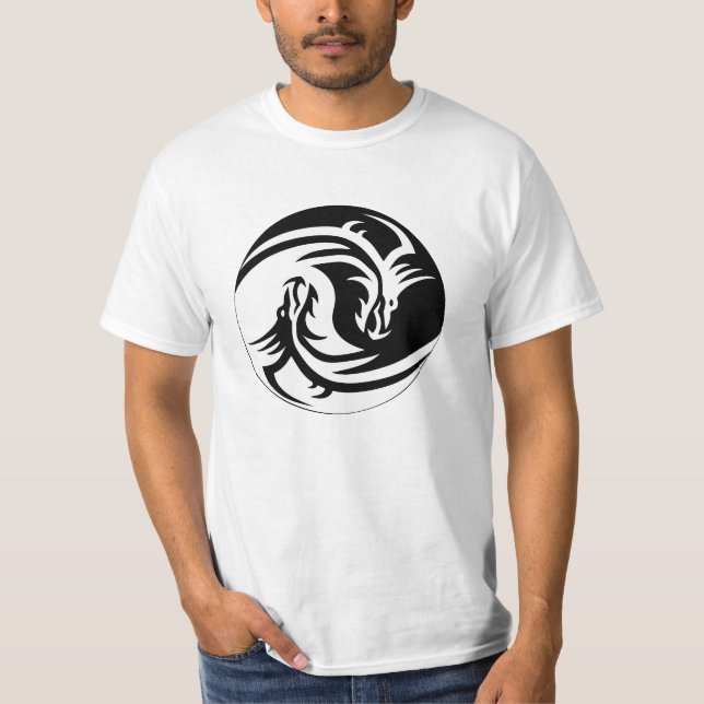 Camiseta Yin e Yang Dragon T Shirt (Frente)