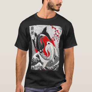 Camiseta Yin E Yang Japonês Koi Fish 1