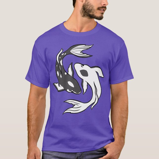 Camiseta Yin E Yang Koi Fish Premium (Frente)