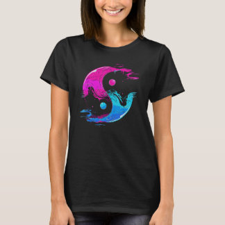 Camiseta Yin e Yang Qi Gong Tai Chi Synthwave Fusion Wate