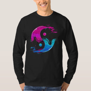 Camiseta Yin e Yang Qi Gong Tai Chi Synthwave Fusion Wate
