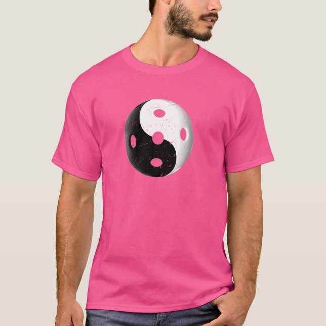 Camiseta Yin e Yang Vintage Pickleball - Retro Sofrido (Frente)