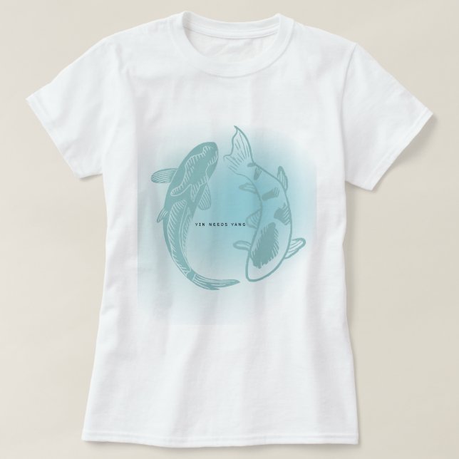 Camiseta Yin Needs Yang – Koi Balance (Frente do Design)