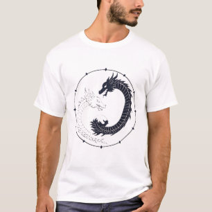Camiseta Yin Tang preto e branco