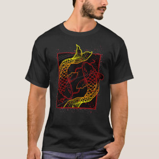 Camiseta Yin Yang Asian Koi Fish Japaneses Tradicionais