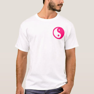 Camiseta Yin-Yang, bolso, rosa & branco