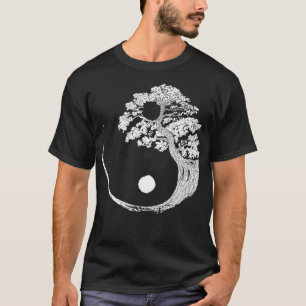 Camiseta Yin Yang Bonsai Tree Japonês Budista Zen