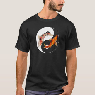 Camiseta Yin Yang Carp Balance Taijitu Japonês Nishikigoi