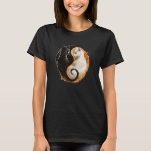 Camiseta Yin Yang Cat Feng Shui Ying Yang Taoism Zen Buddhi