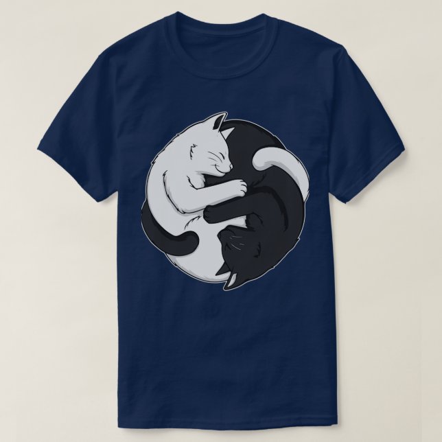 Camiseta Yin Yang Cats (Frente do Design)