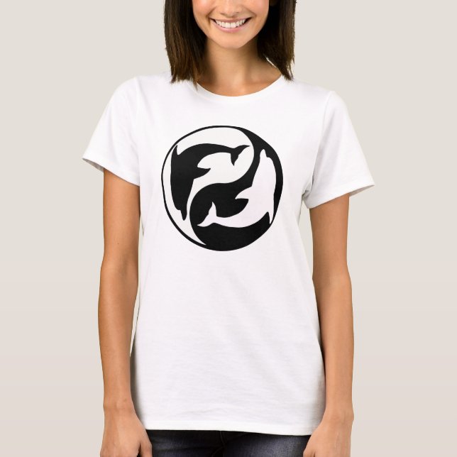 Camiseta Yin Yang Dolphin T-Shirt (Frente)